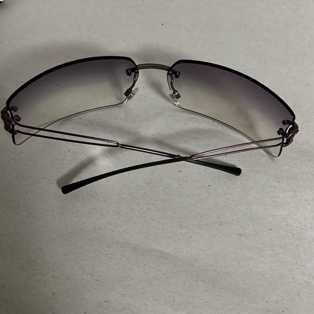 CHANEL RHINESTONE PINK TINTED RIMLESS SUNGLASSES‎ - Picture 5 of 8